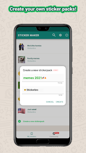 اسکرین‌شات برنامه ساخت استیکر واتساپ – تصویر ۱