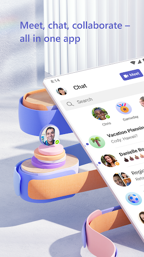 اسکرین‌شات برنامه مایکروسافت تیمز – تصویر ۱