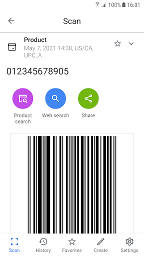اسکرین‌شات برنامه بارکد اسکنر – تصویر ۶